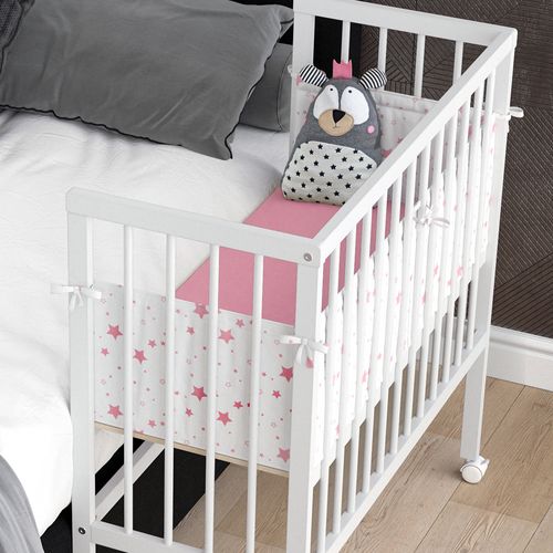 Lit Bébé Sophie 33008 Blanc 94x42.5 cm 2 Rails Latéraux