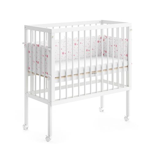 Lit Bébé Sophie 33008 Blanc 94x42.5 cm 2 Rails Latéraux