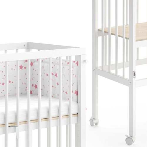 Lit Bébé Sophie 33008 Blanc 94x42.5 cm 2 Rails Latéraux