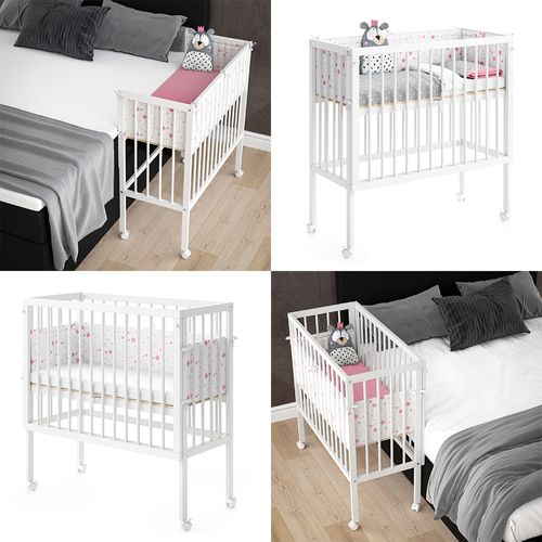 Lit Bébé Sophie 33008 Blanc 94x42.5 cm 2 Rails Latéraux