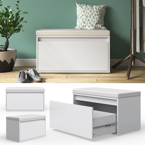 Banc Pour Chaussures Iker 32099 Blanc 80x45cm