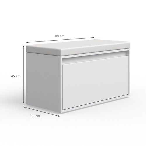 Banc Pour Chaussures Iker 32099 Blanc 80x45cm