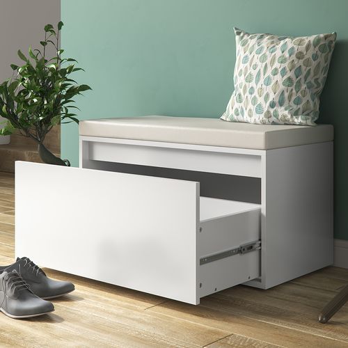 Banc Pour Chaussures Iker 32099 Blanc 80x45cm