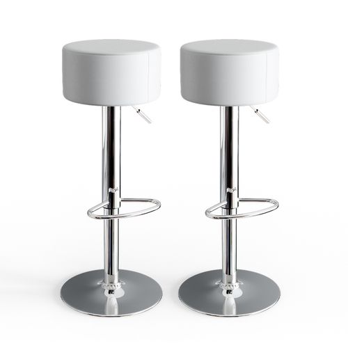 Tabouret De Bar  31999 Blanc 33x92cm 2 Pièces