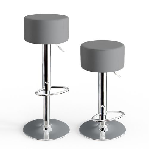 Tabouret De Bar  32000 Gris 33x92cm 2 Pièces
