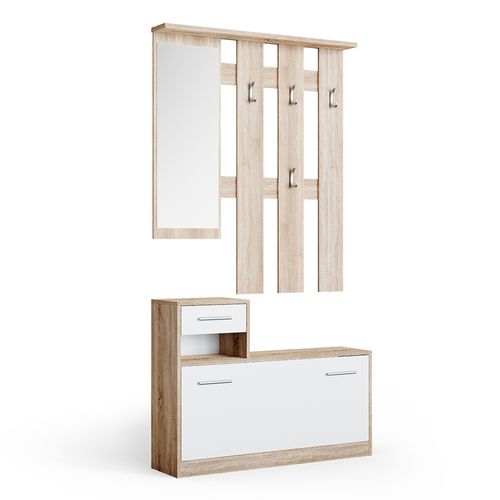 Vestiaire Billy 33202 Blanc/sonoma 25x191cm