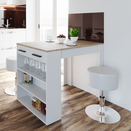 Table De Salle à Manger Repose 32864 Sonoma/blanc 67x100cm