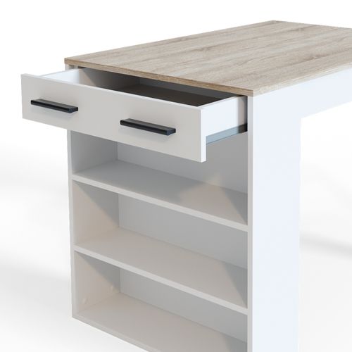 Table De Salle à Manger Repose 32864 Sonoma/blanc 67x100cm