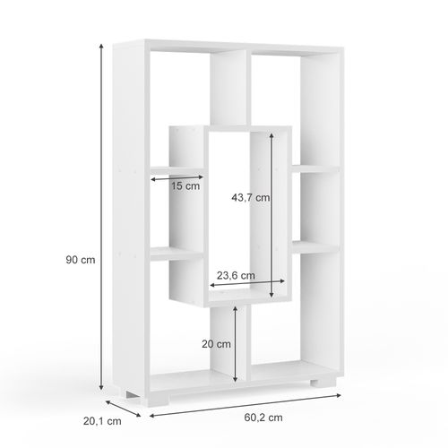 Meuble De Rangement Cube Domus 33281 Blanc 60.2x90cm 7 Compartiments