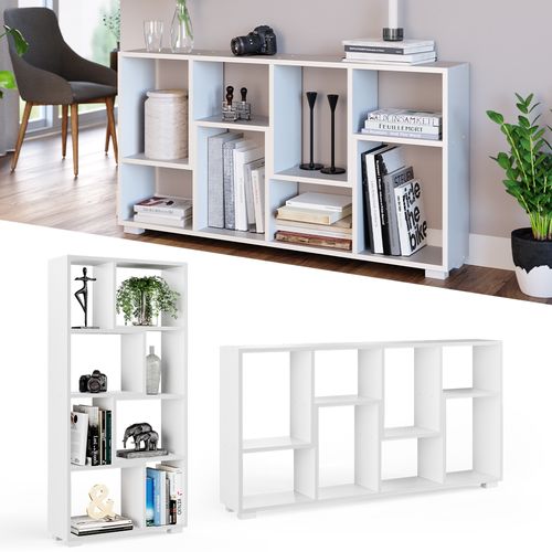 Meuble De Rangement Cube Domus 33282 Blanc 60.2x120cm 8 Compartiments