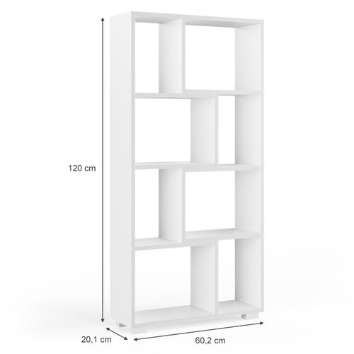 Meuble De Rangement Cube Domus 33282 Blanc 60.2x120cm 8 Compartiments