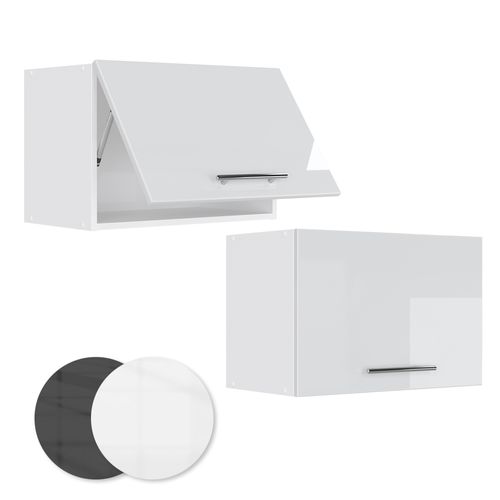 Elément Haut De Cuisine Fame-line 33525 Blanc Haute Brillance 60cm Plat