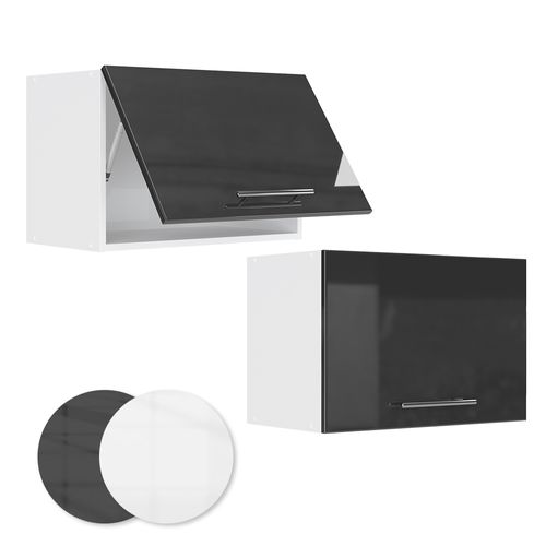 Elément Haut De Cuisine Fame-line 33526 Anthracite Haute Brillance 60cm Plat