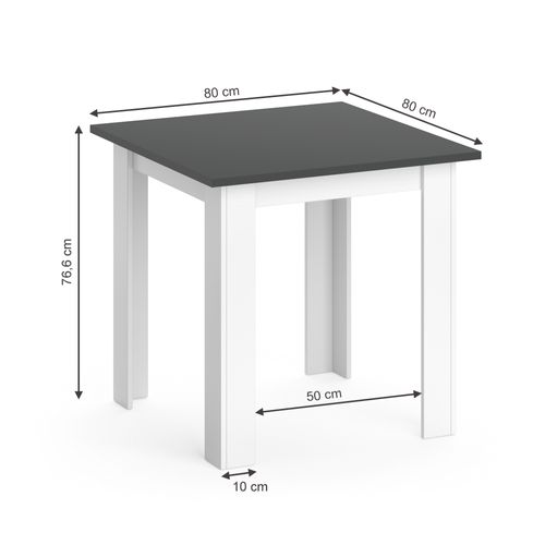 Table De Salle à Manger Karlos 32866 Anthracite 80x80cm
