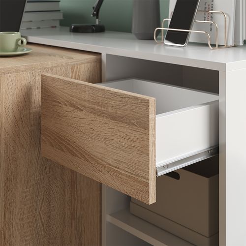 Bureau Ben 33558 Blanc/sonoma 145x46.4cm