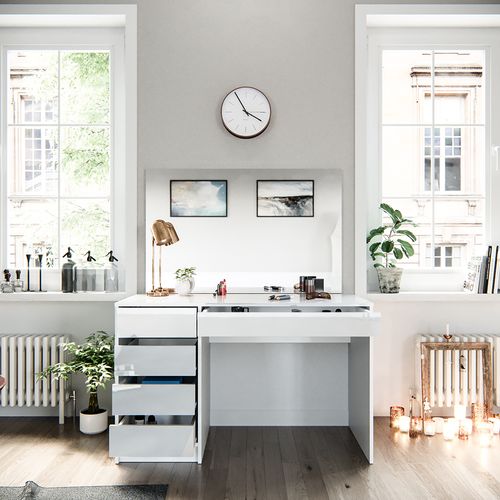 Coiffeuse Sherry 33950 Blanc 120cm