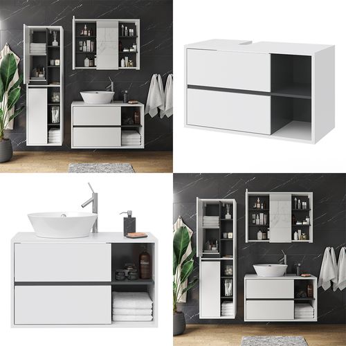 Meuble Sous Vasque Simple Viola 33912 Blanc 100x60cm