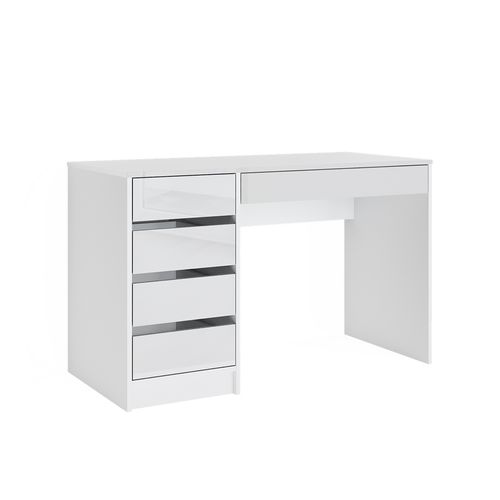 Bureau Sherry 36007 Blanc 55x120cm Avec Tiroirs