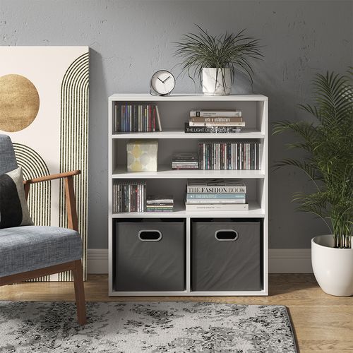 Bibliothèque Enfant Luigi 34209 Blanc 72x90.2cm 2 Compartiments