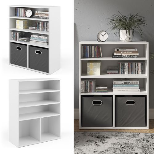 Bibliothèque Enfant Luigi 34209 Blanc 72x90.2cm 2 Compartiments