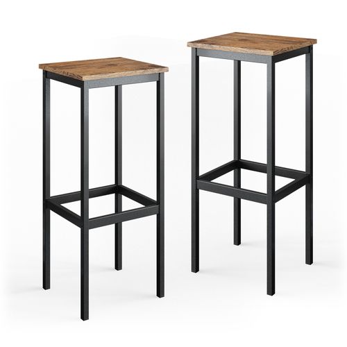 Tabouret De Bar Fyrk 34123 Chêne Rustique 32x78cm 2 Pièces