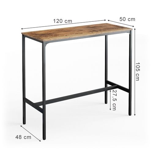 Table De Bar Fyrk 34139 Bois Antique 120x50cm