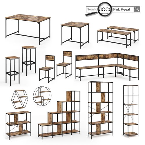 Table De Bar Fyrk 34139 Bois Antique 120x50cm