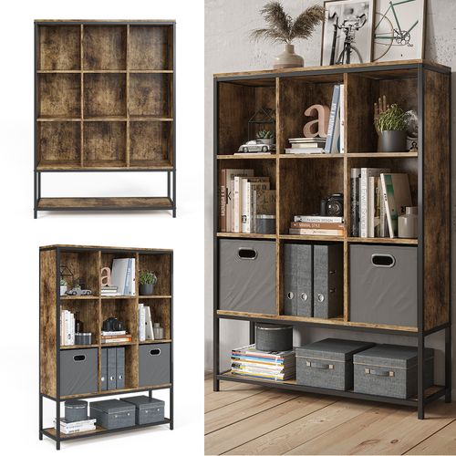 Étagère De Rangement Fyrk 34199 Chêne Rustique 100x140cm