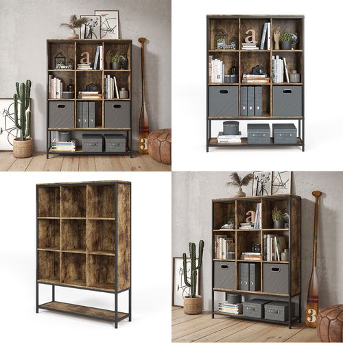 Étagère De Rangement Fyrk 34199 Chêne Rustique 100x140cm