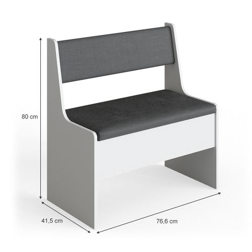 Banquette De Salle à Manger Roman 34175 Blanc 41.5x76.6cm