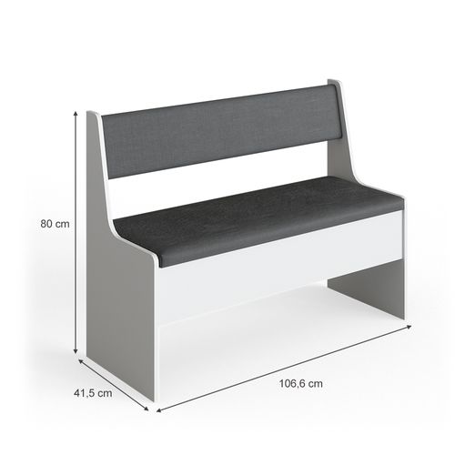 Banquette De Salle à Manger Roman 34177 Blanc 41.5x106.6cm