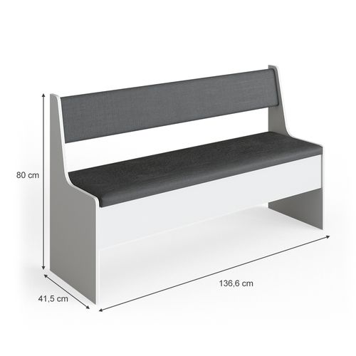 Banquette De Salle à Manger Roman 34179 Blanc 41.5x136.6cm