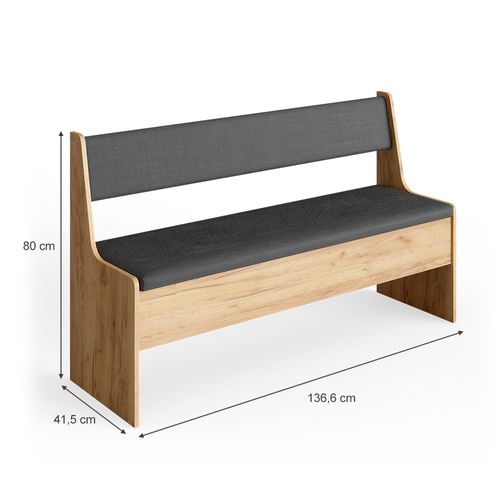 Banc Dangle Roman 34180 Sable Chêne 41.5x136.6cm