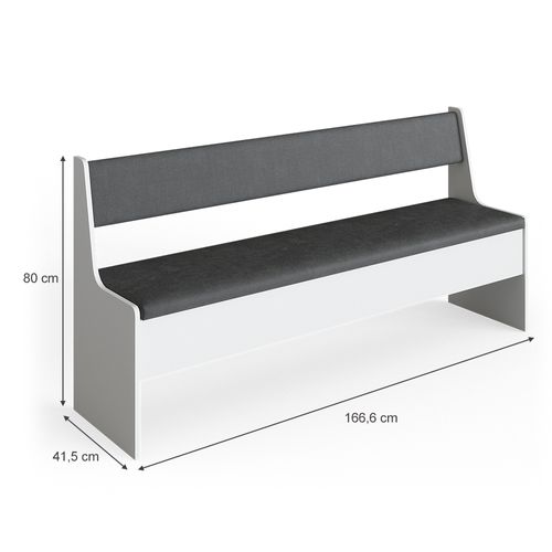 Banc Dangle Roman 34181 Blanc 41.5x166.6cm