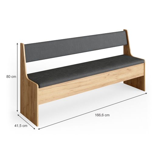 Banc Dangle Roman 34182 Sable Chêne 41.5x166.6cm