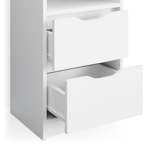 Table De Chevet Ruben 34276 Blanc 38x66.6cm