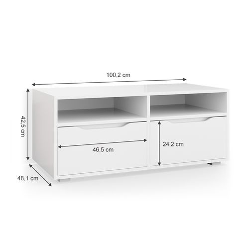 Meuble TV Ruben 34277 Blanc 100.2x42.5cm