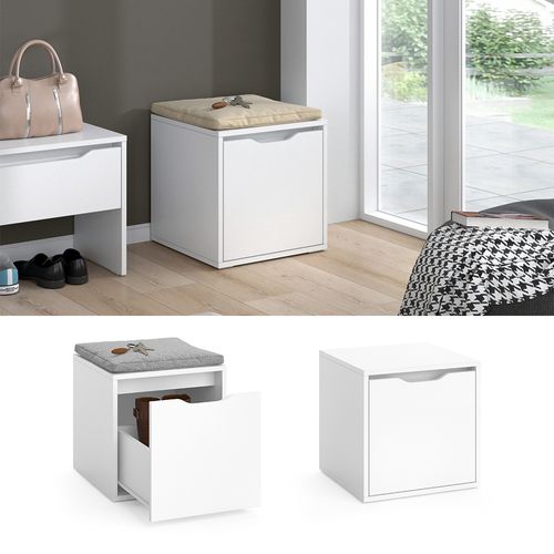 Banc Pour Chaussures Ruben 34280 Blanc 40x40.6cm