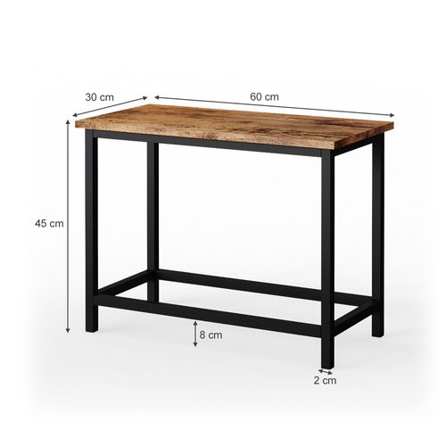 Banc Fyrk 34137 Bois Antique 60cm Pour Table De Maquillage