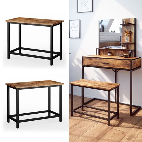 Banc Fyrk 34137 Bois Antique 60cm Pour Table De Maquillage