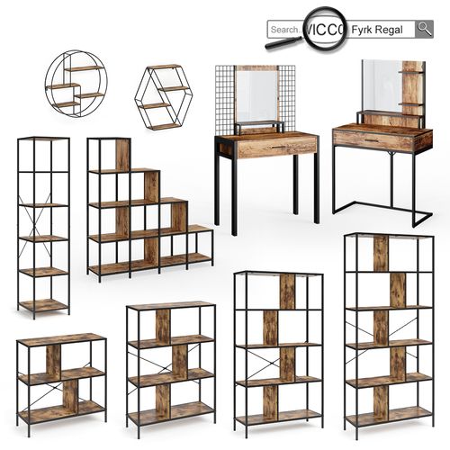 Banc Fyrk 34137 Bois Antique 60cm Pour Table De Maquillage