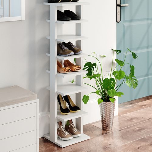 Armoire à Chaussures Sara 34358 Blanc 26.7x110cm