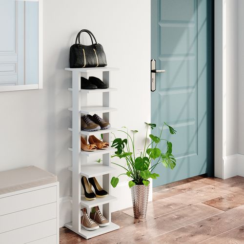 Armoire à Chaussures Sara 34358 Blanc 26.7x110cm