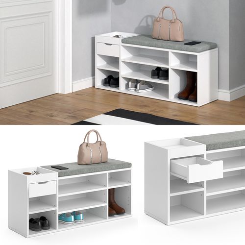 Banc Pour Chaussures Eleon 34492 Blanc 101.1x45cm