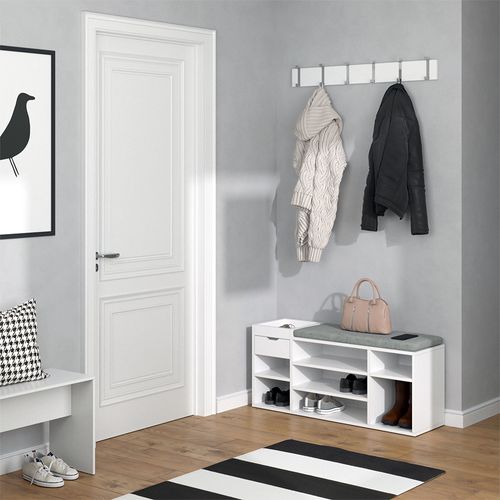 Banc Pour Chaussures Eleon 34492 Blanc 101.1x45cm