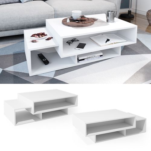 Table Basse Bari 34494 Blanc 105x60cm