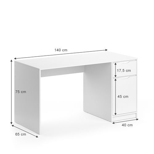 Bureau Ruben 34588 Blanc 140x65cm
