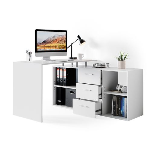 Bureau Dangle Dante 34607 Blanc 215x60cm