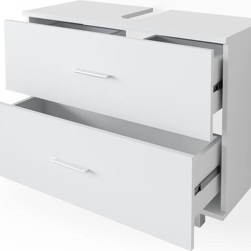 Meuble Sous Vasque Simple Ilias 34583 Blanc 80x60.8cm