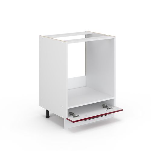 Meuble Pour Four Fame-line, Rouge Bordeaux Haute Brillance, 60cm